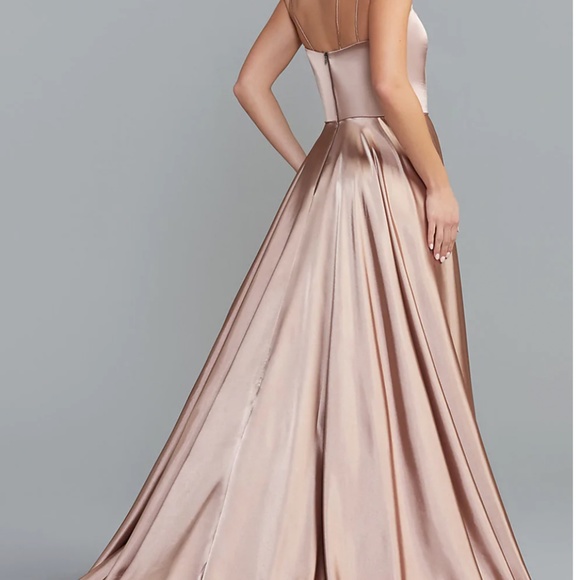 Sherri Hill mocha prom dress size 2 new - Picture 3 of 9